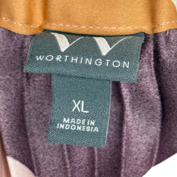 Worthington Satin Pleated Elastic Waist Pull On Skirt Maxi Log Womens sz XL - Picture 16 of 16